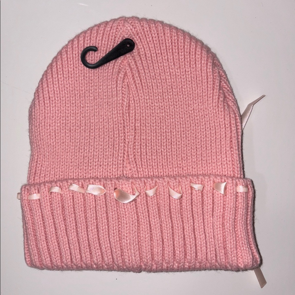 Disney Marie Aristocats Coquette pink bow beanie with ribbon nwt - Picture 5 of 5